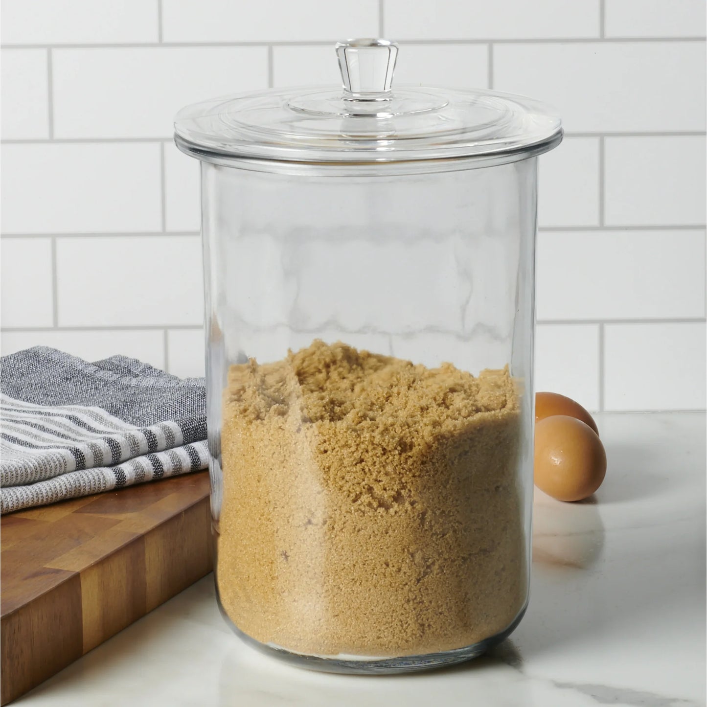 1 gal. Goode Sundry Jar w/Glass Lid + Fitment Clear