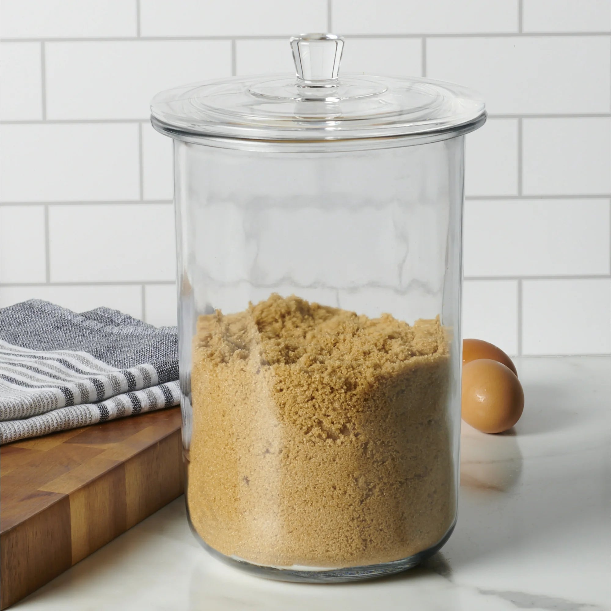 1 gal. Goode Sundry Jar w/Glass Lid + Fitment Clear