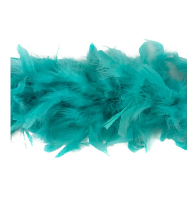 Boa de plumas Schlappen teñida iridiscente de 20-25 cm - Negro/Iridiscente