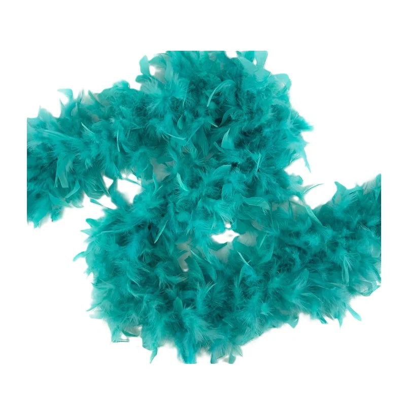 Boa de plumas Schlappen teñida iridiscente de 20-25 cm - Negro/Iridiscente