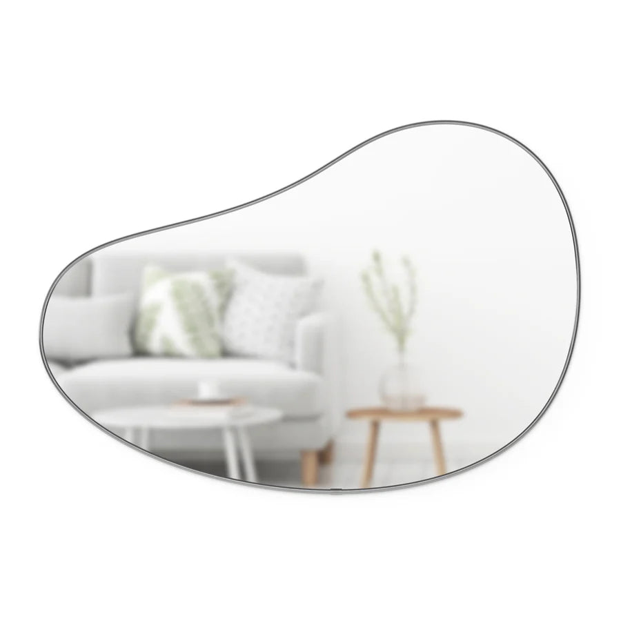 Hubba Pebble Wall Mirror 24 x 36  Metallic-Titanium