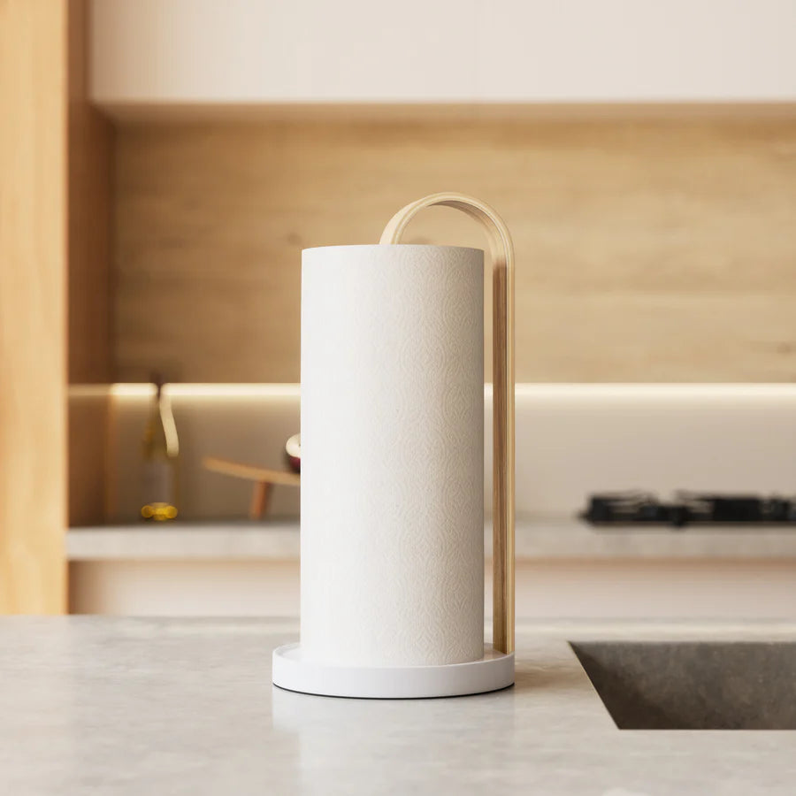 Bellwood Paper Towel Holder White/Natural