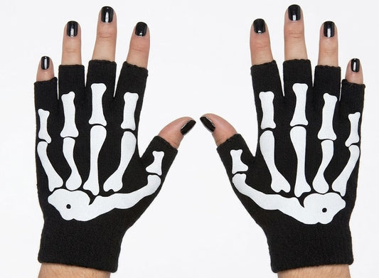 Fingerless Skeleton Gloves