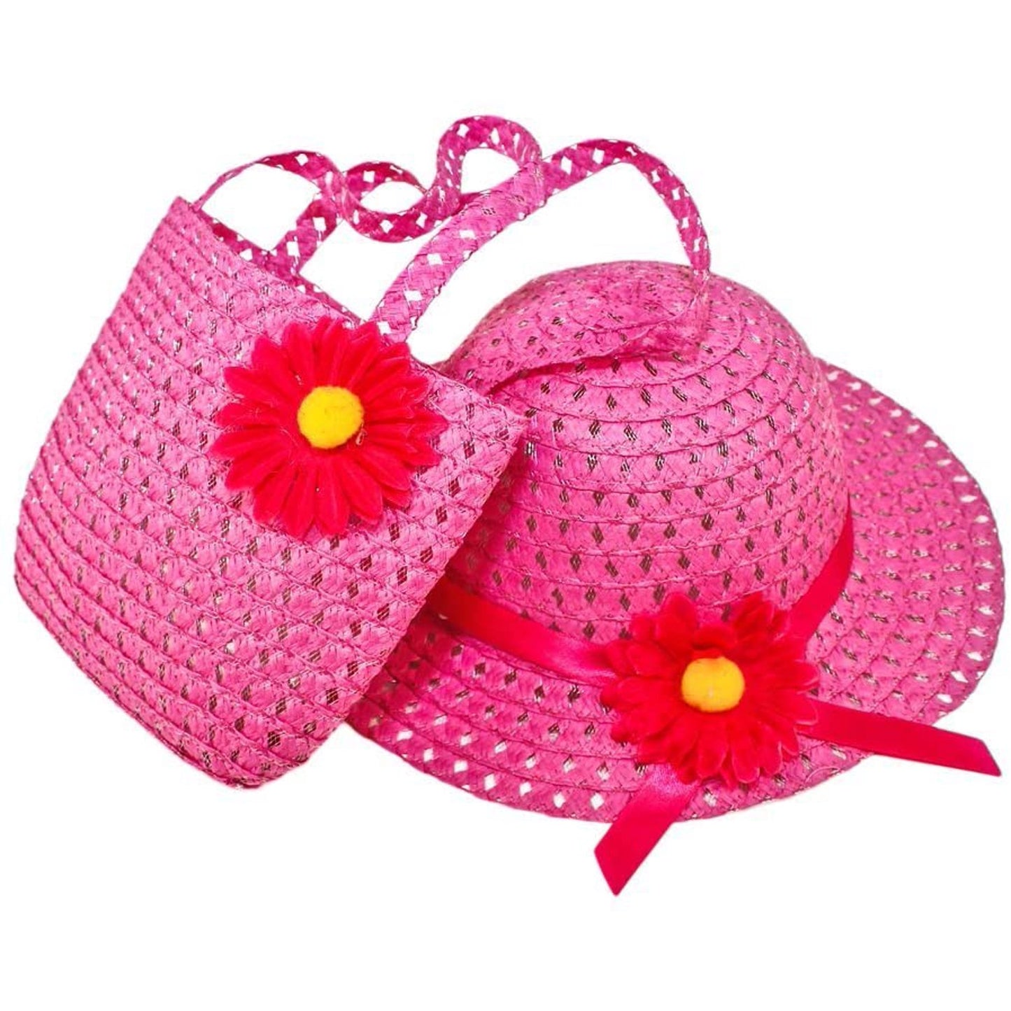 Tea Party Hat and Bag Set Fuchsia