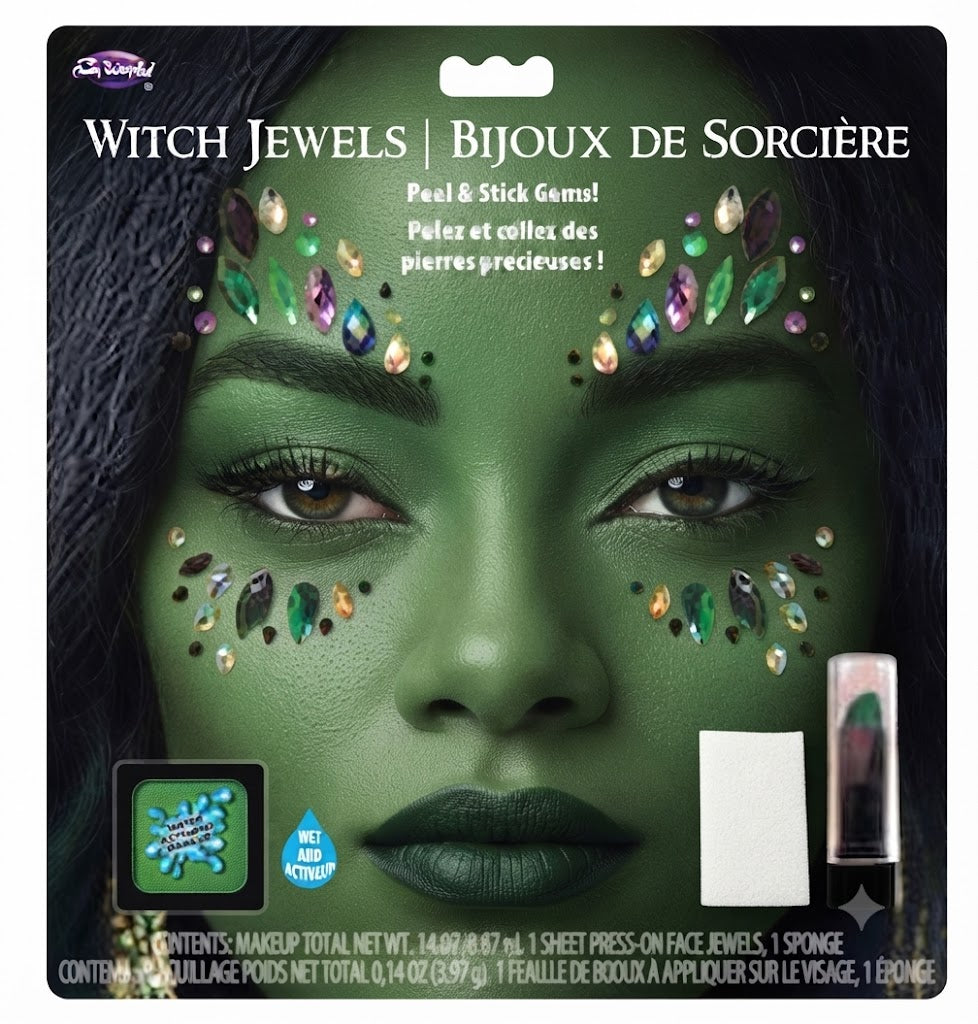 Joyas y kits de maquillaje de bruja  Bruja verde