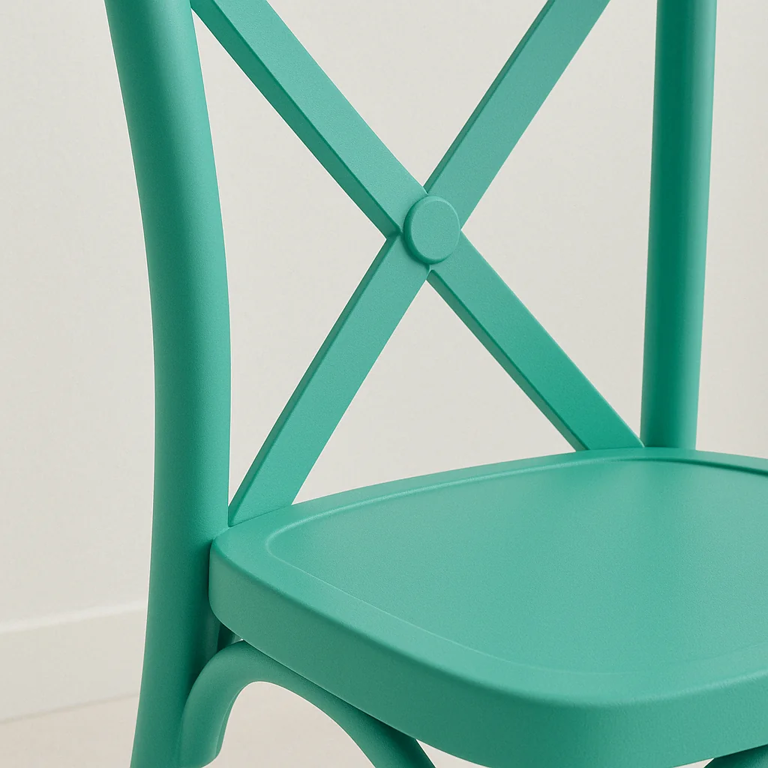 Outdoor Events Restaurant Nordic Buy Furniture Silla Stackable PP Turquoise