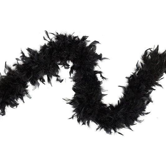 Chandelle Feather Boa - Medium Weight - Black