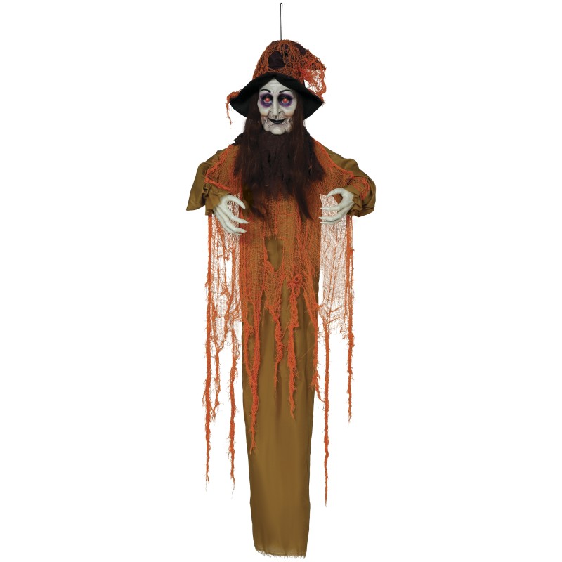 6 FT Hanging Animated Witch
