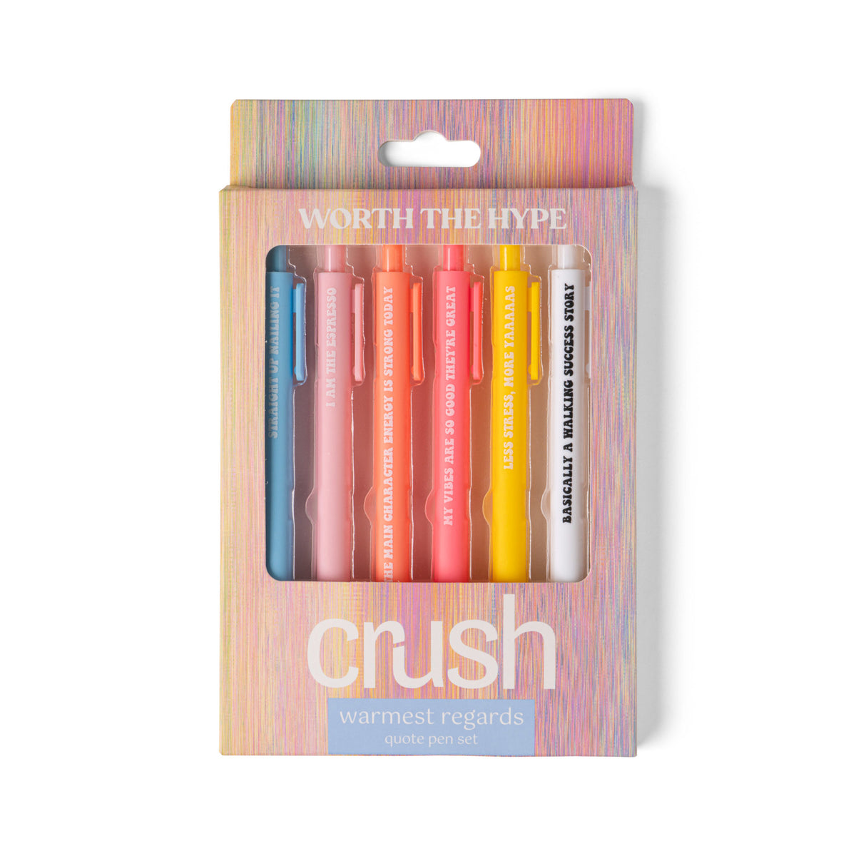 Crush Warmest Regards Quote Pen Set Pink