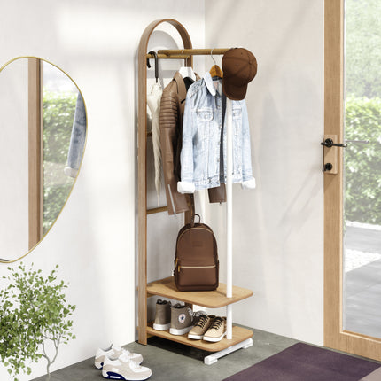 Bellwood Coat Rack White /Natural