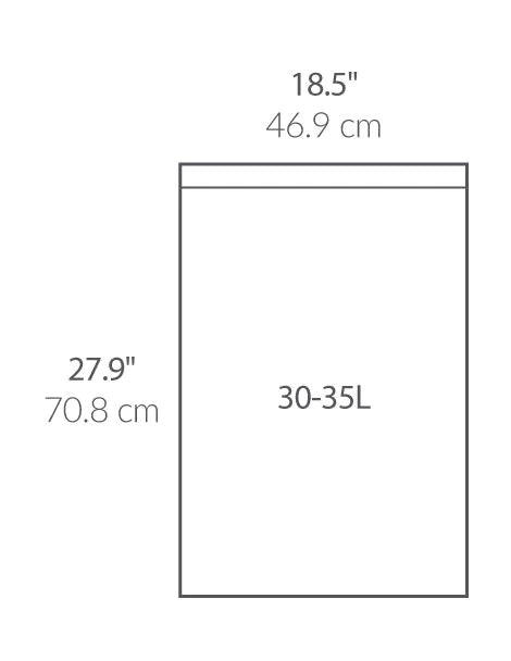 Code H 60  Clear Custom Fit Liners 30-35L