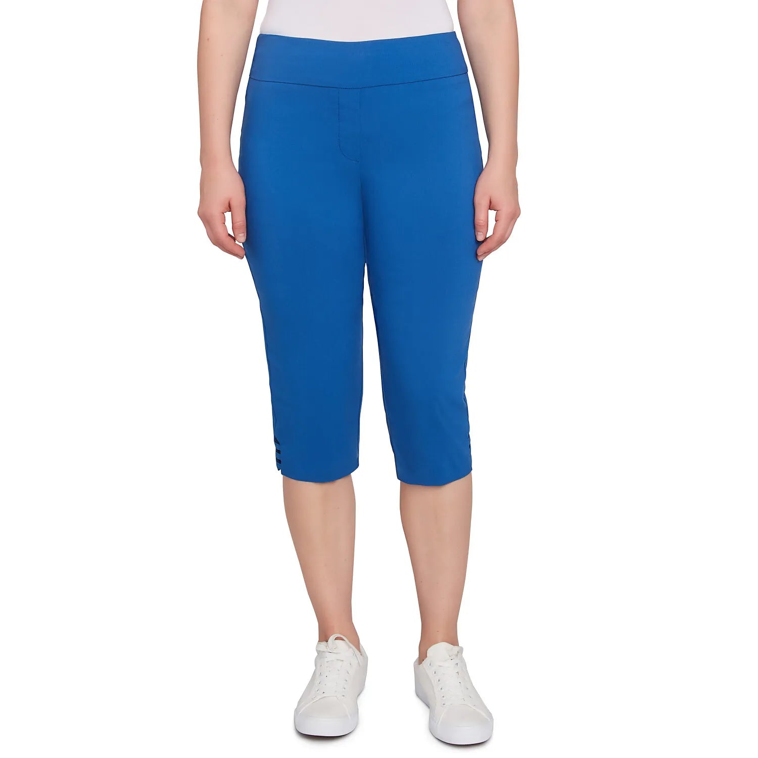 Ladder Hem Americana Clamdigger Blue  -Ruby Rd