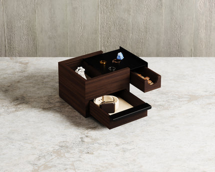 Stowit Mini Storage Box Black / Walnut