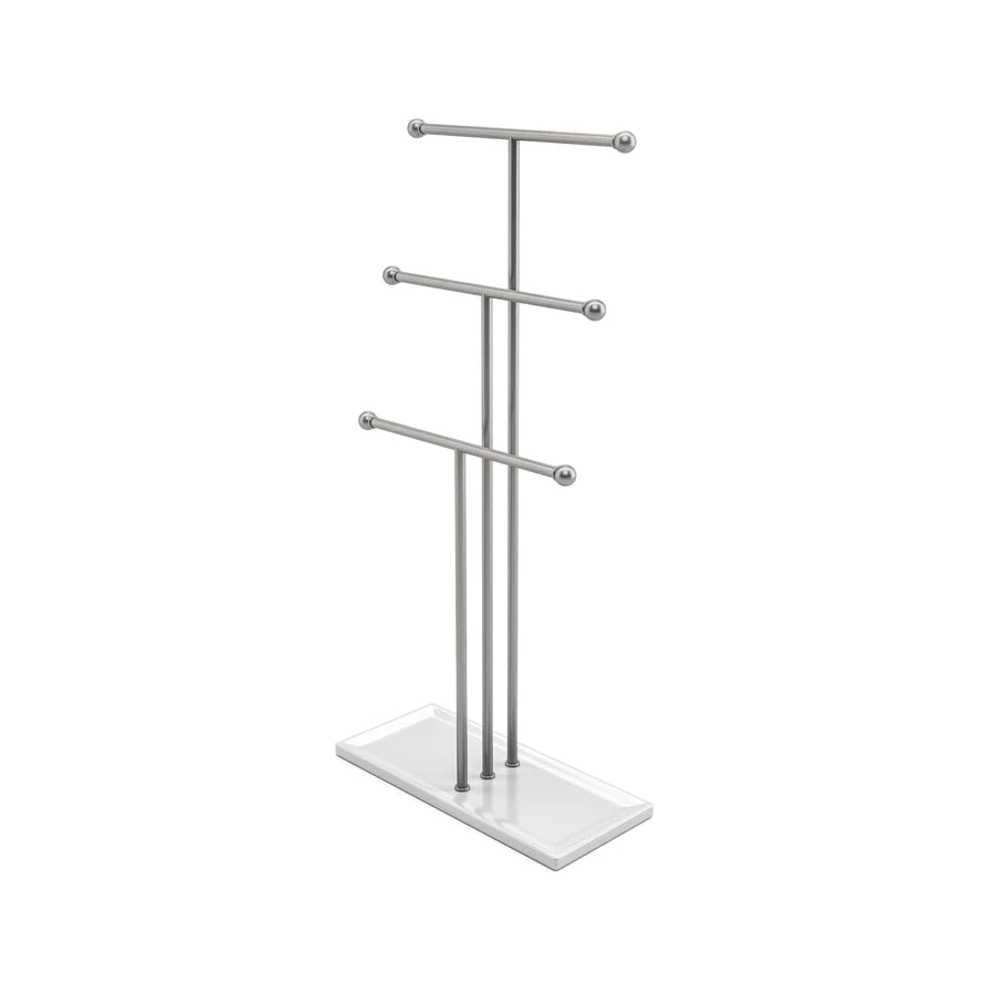 Trigen Jewelry Stand White/Nickel