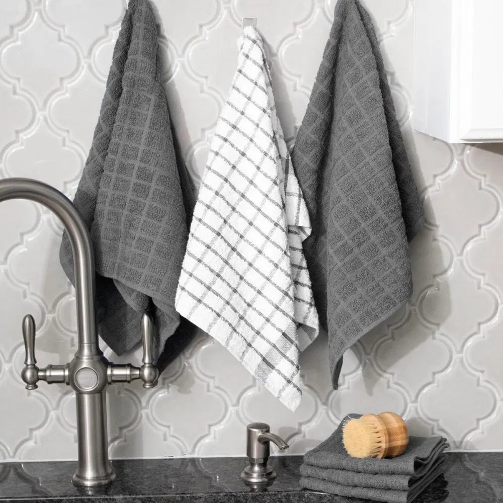 6Pc Kitchen Towel & DC Set Graphite