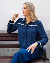 Blouse Navy Blazer  - Zac & Rachel