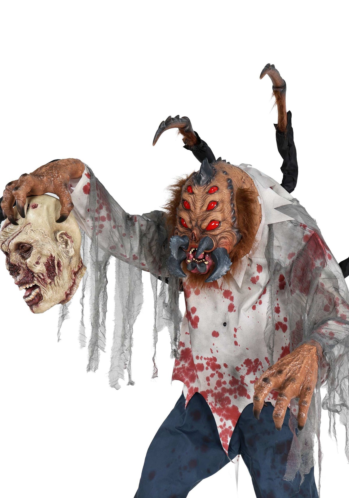 6 FT Animated Spider Monster Dr. Fangor Halloween Decoration