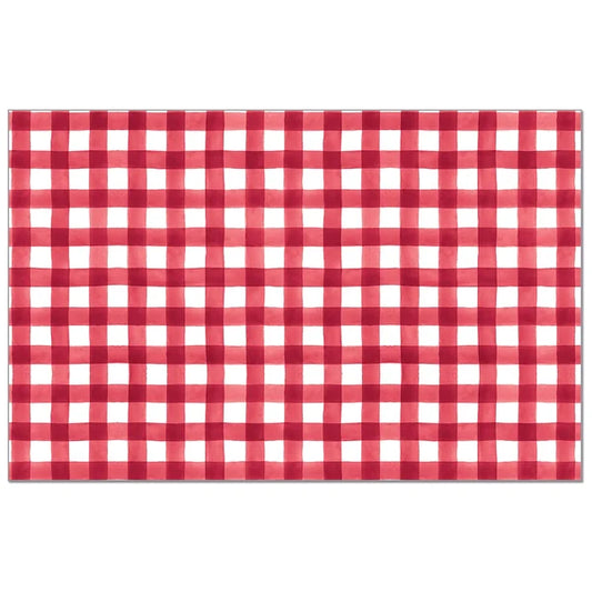 Red Gingham  24 Premium Paper –  Placemat 17" x 11"