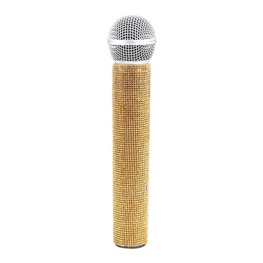 Microphone Rhinestone 9in Party / Costume Age 8+ Gold