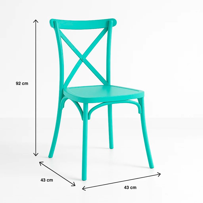 Outdoor Events Restaurant Nordic Buy Furniture Silla Stackable PP Turquoise