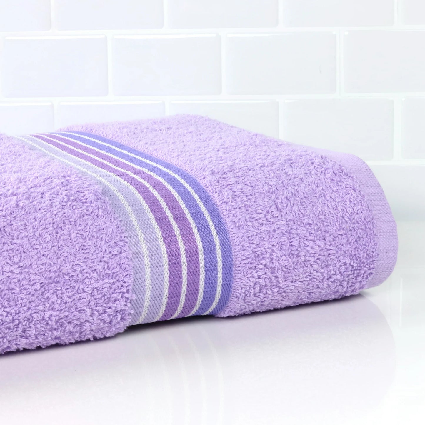 Bath Towel Ombre Tripe Lavandery Sky 27x52