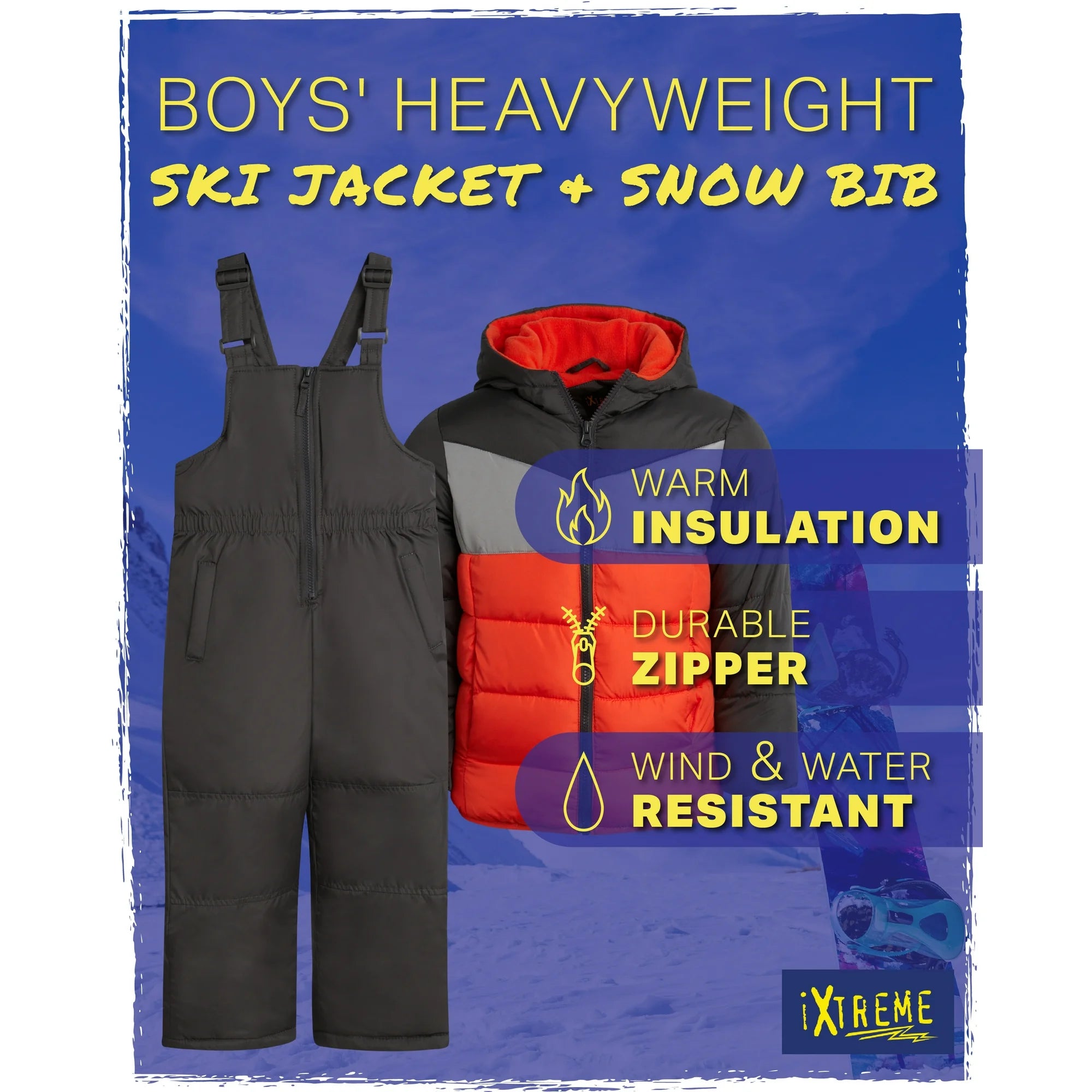 Colorblock Snowsuit Charcoal