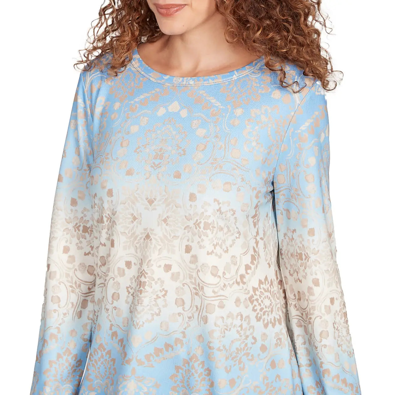 Brushed Medallion Hatchi Knit Top - Ruby Rd