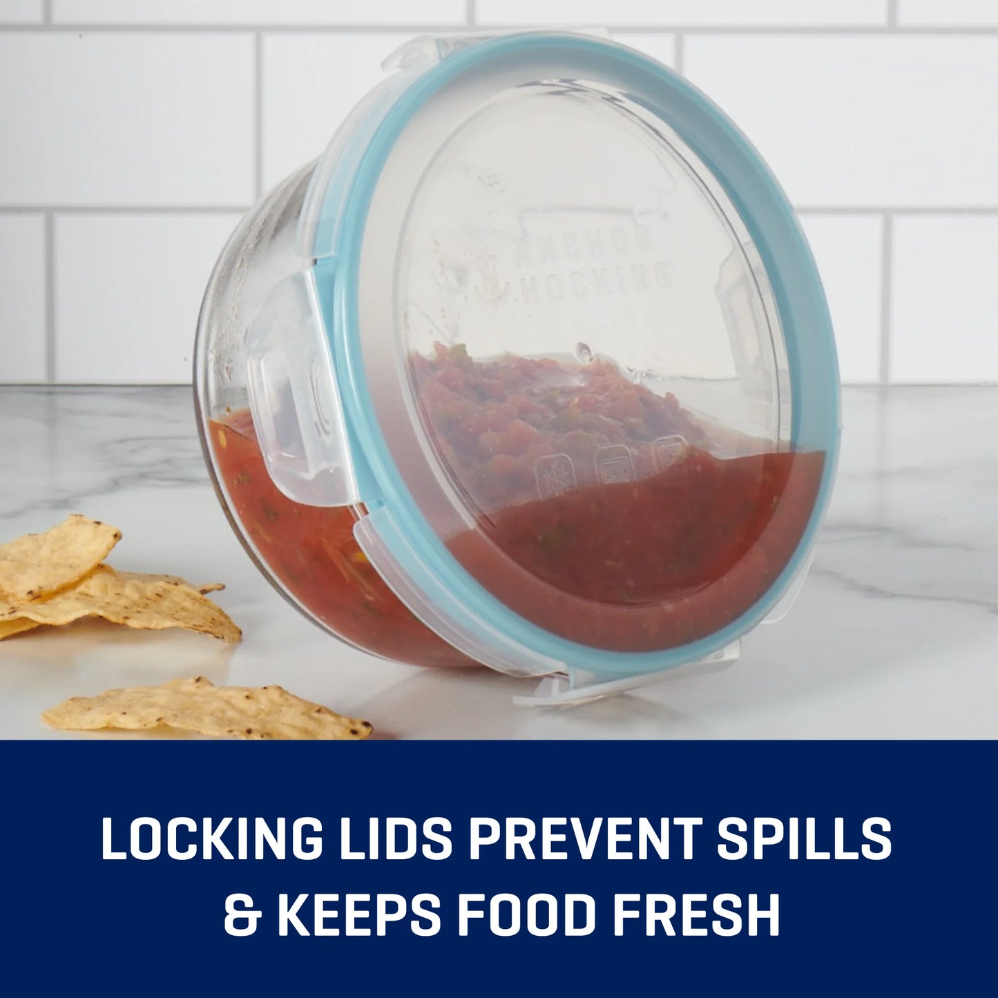 2 Cup Round Food Storage with/Locking Lid Clear