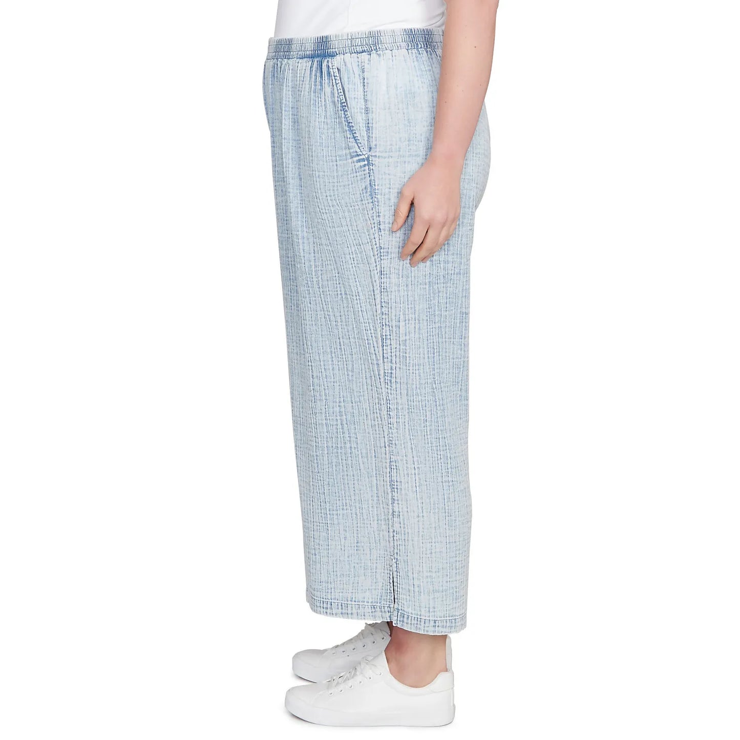Plus Snow Washed Wide Leg Pant Chambry  - Ruby Rd