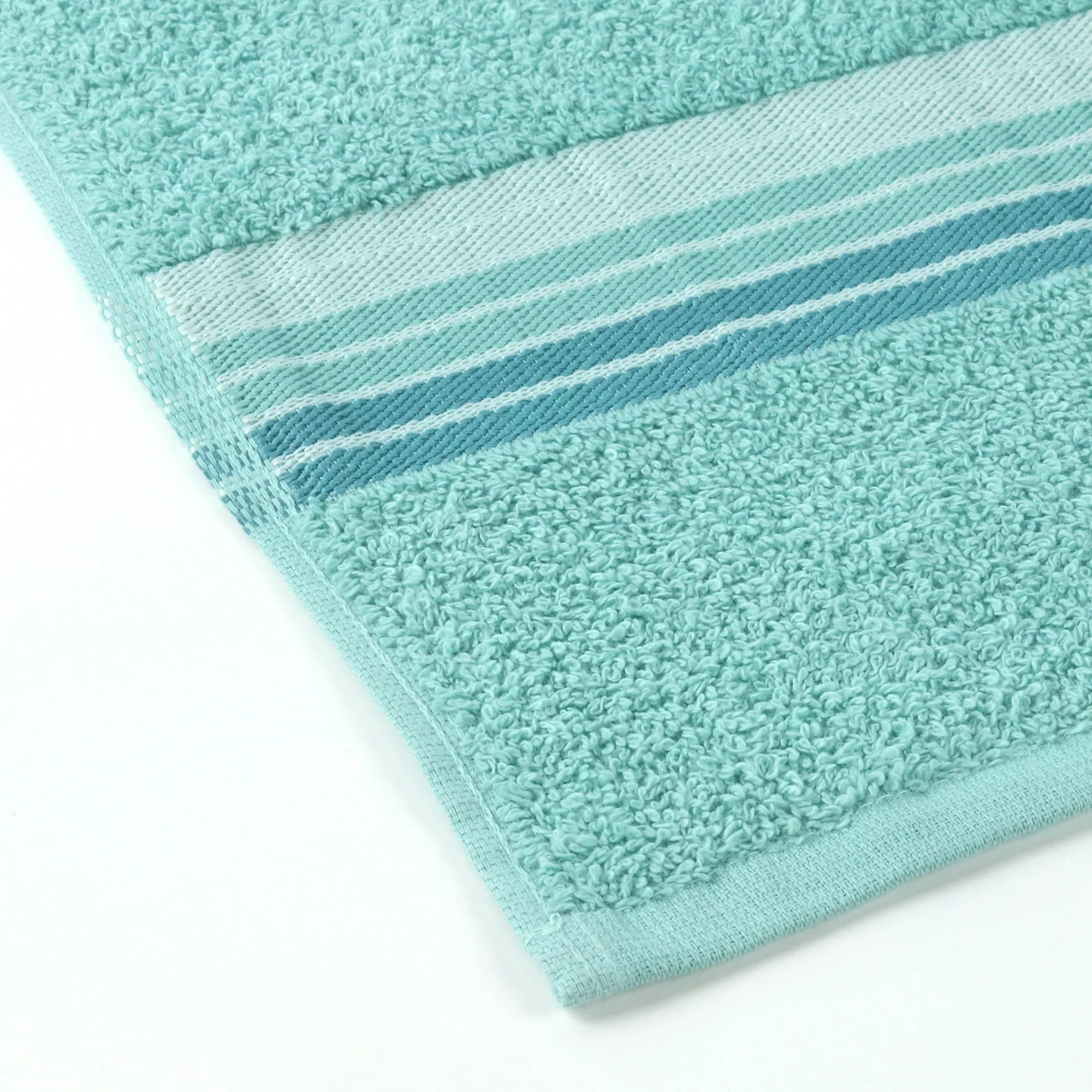 Bath Towel Ombre Stripe Clearly Aqua 27x52