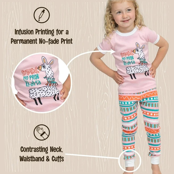 Llama Short Sleeve Kid PJ Set