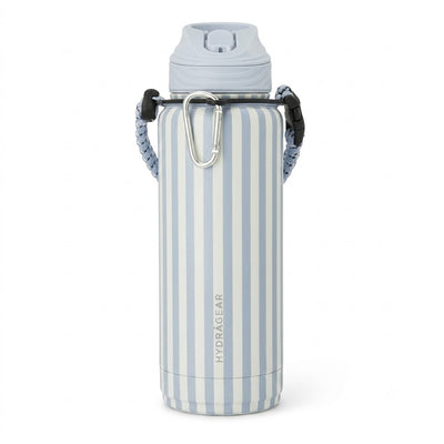 Termo deportivo de 40 oz con popote Zenith - Rayas 3D MI Azul claro