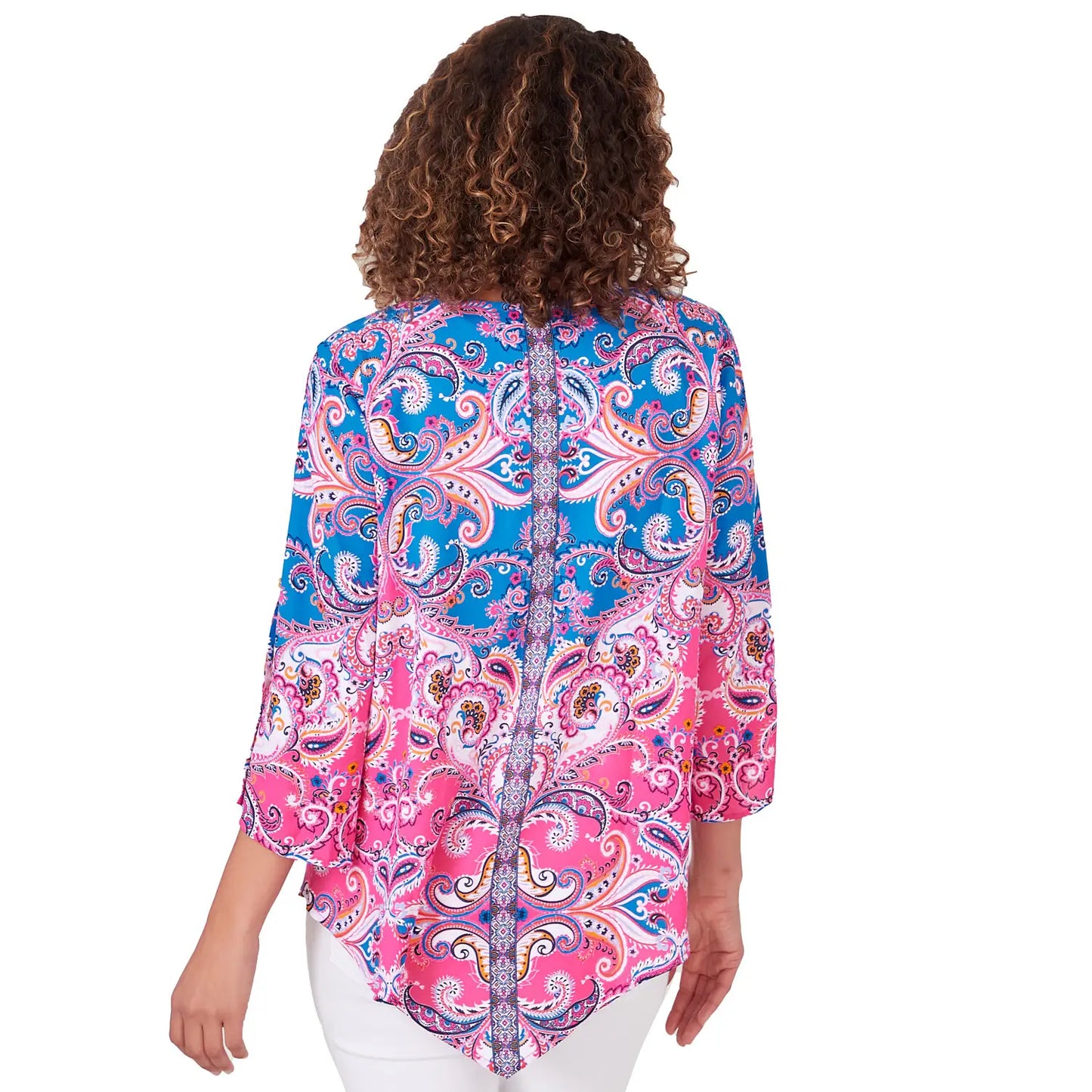 Woven Paisley Top Raspberry  - Ruby Rd