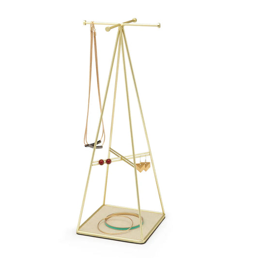Prisma Jewelry Stand Matte Brass