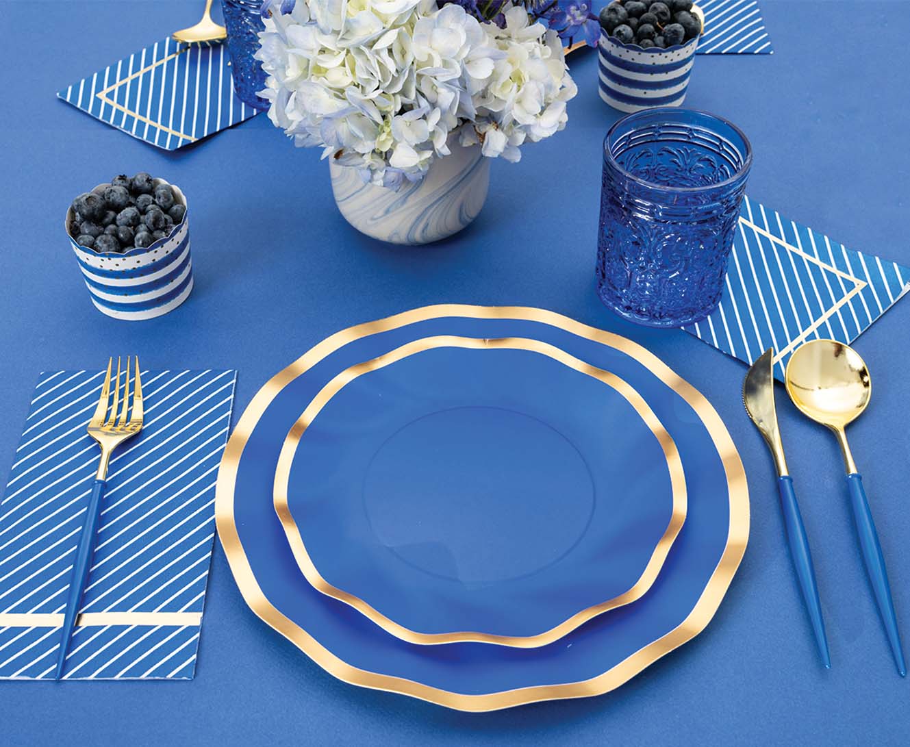 Bella Cutlery Gold/ Blue  Handle