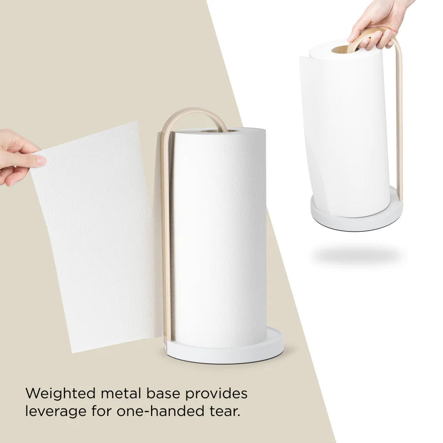 Bellwood Paper Towel Holder White/Natural