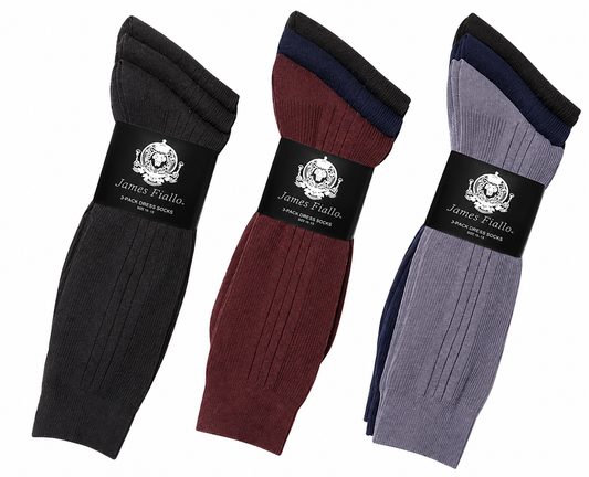 3 Pair  Mens Dress Socks