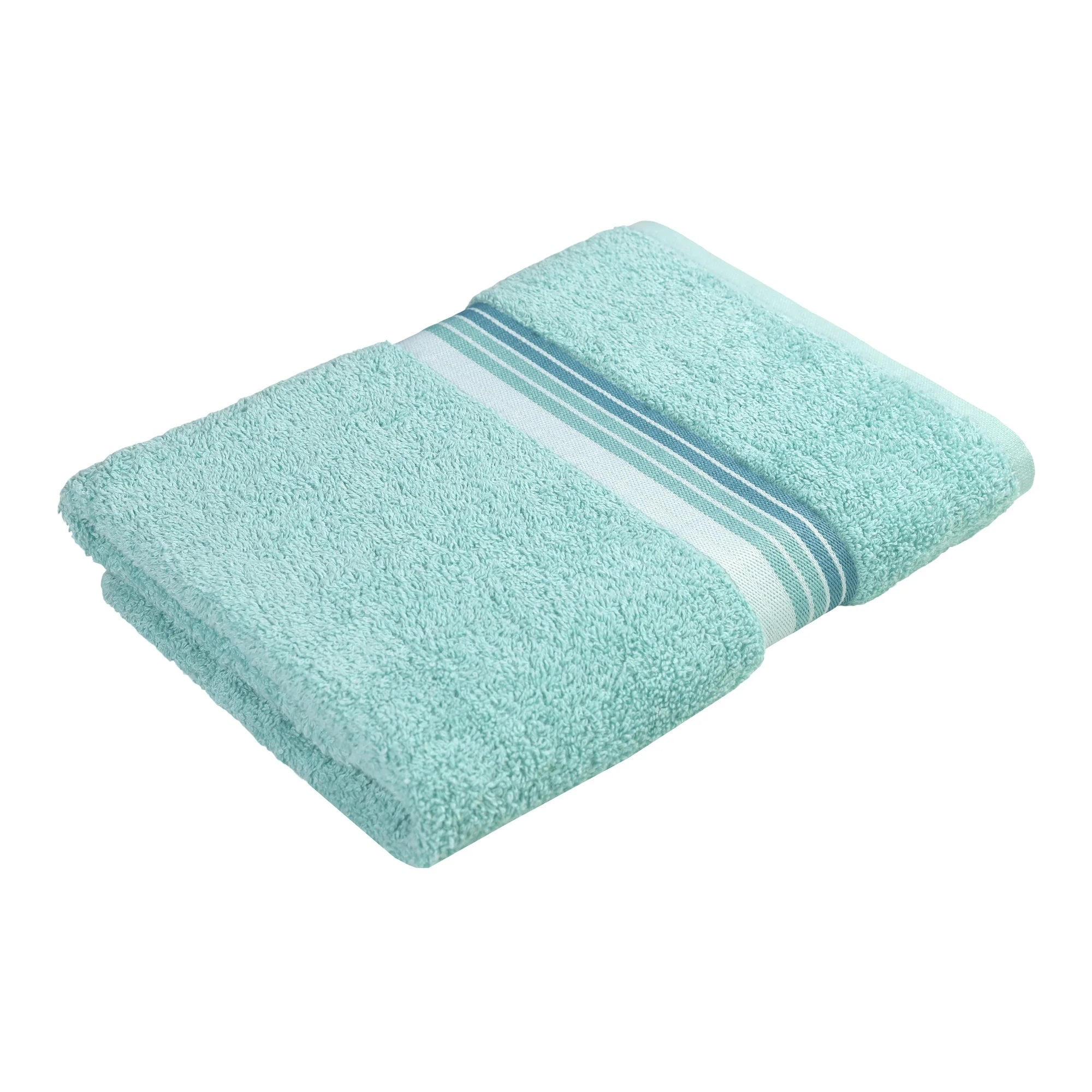 Bath Towel Ombre Stripe Clearly Aqua 27x52