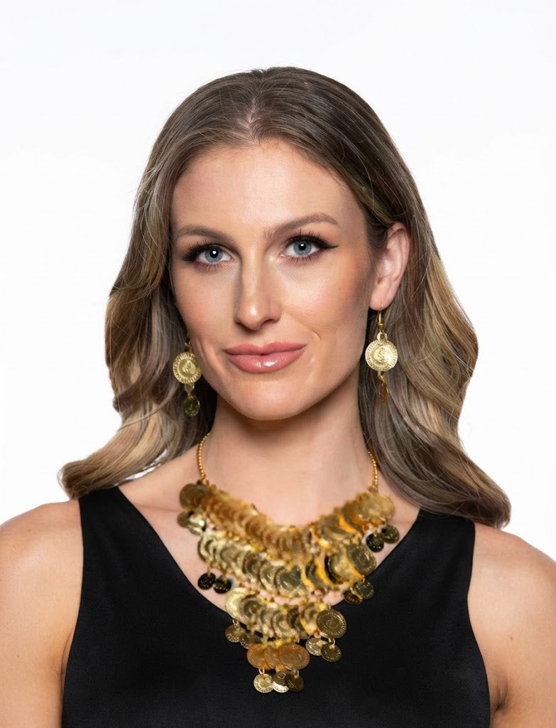 Coin Necklace & Earrings Set