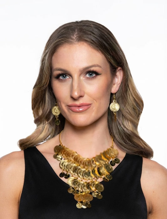 Coin Necklace & Earrings Set