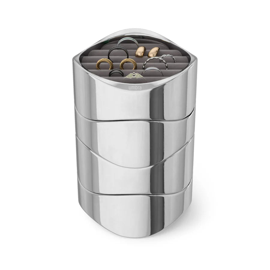 Wavy Jewelry Organizer Chrome