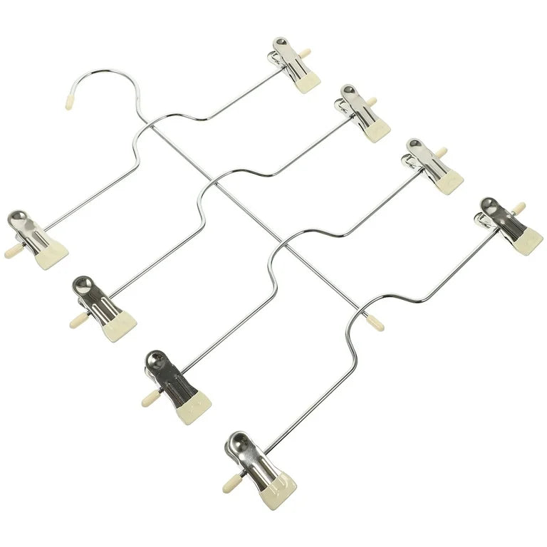 White/Chrome S/2 4-Tier Pant & Skirt Gel Hanger