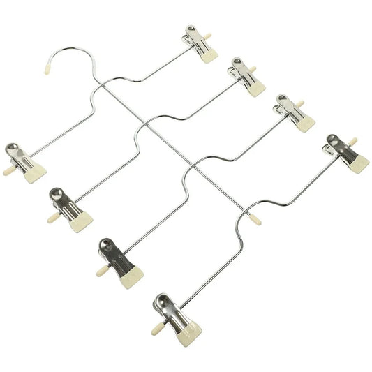 White/Chrome S/2 4-Tier Pant & Skirt Gel Hanger
