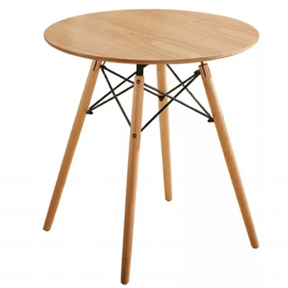 Modern Minimalist Small Round Table Casual Business Brown