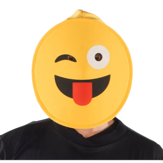Face with Tongue Emoji Mask - Adults