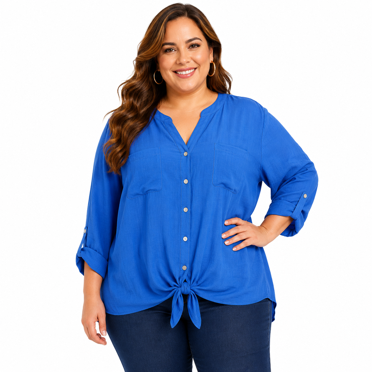 Blusa Azul Capri Ruby Rd X