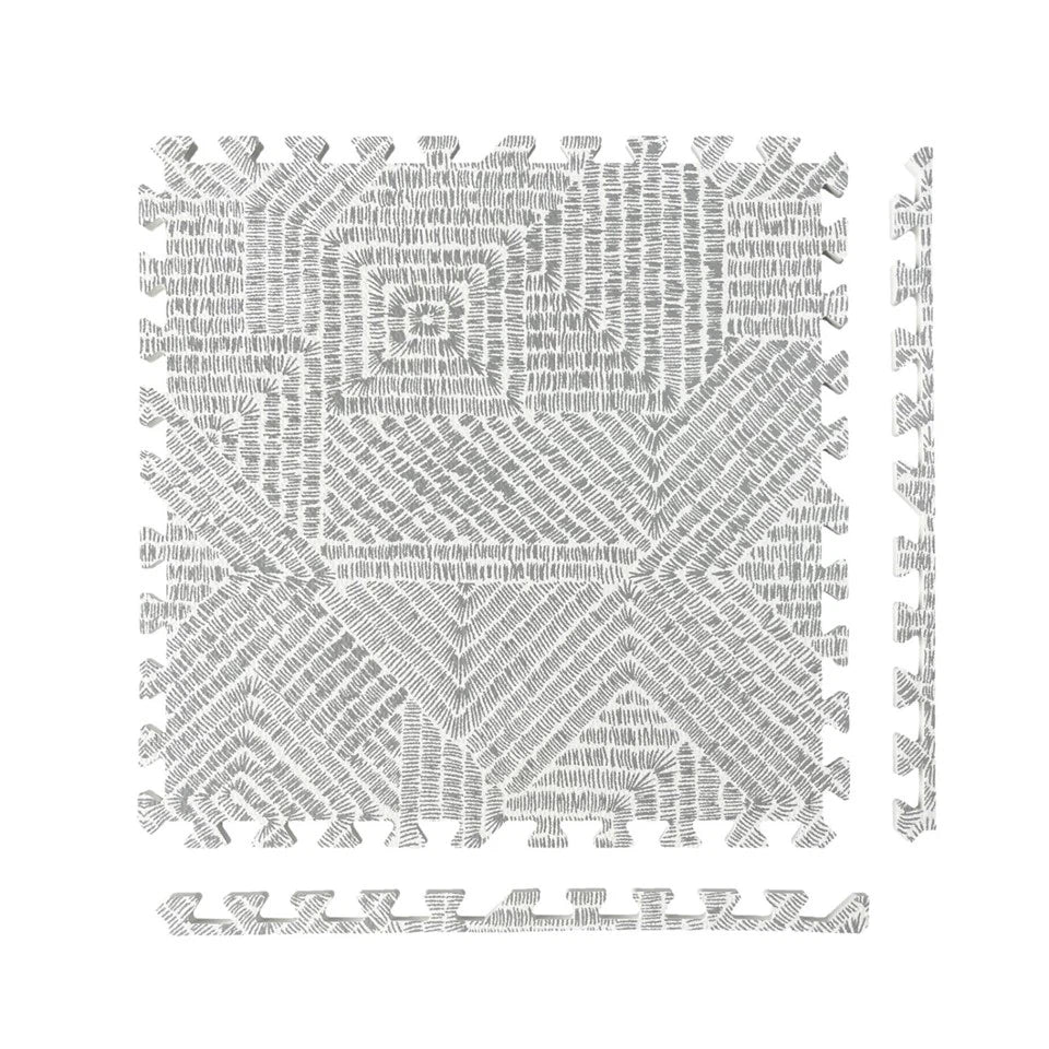 Mat with Design 6 Pieces - Greyish