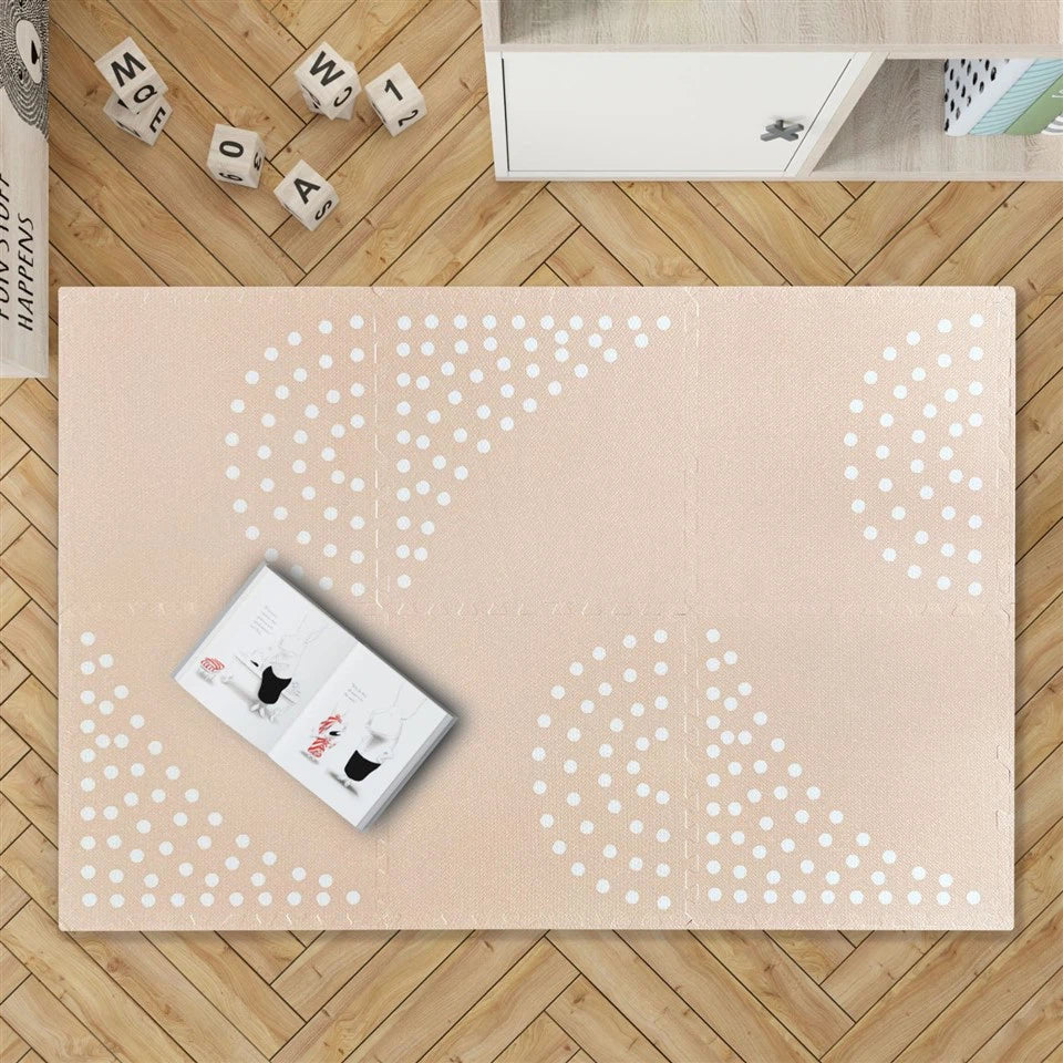 Play Mat with Design 6 Pieces - Pink Blush