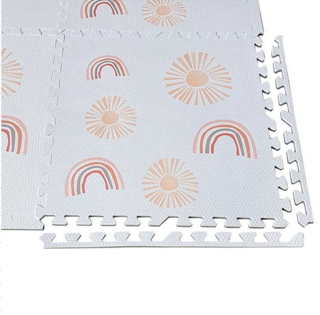 Mat with Design 6 Pieces - Ivory / White