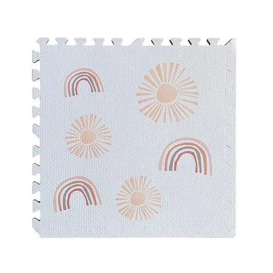 Play Mat with Design 6 Pieces - Ivory / White